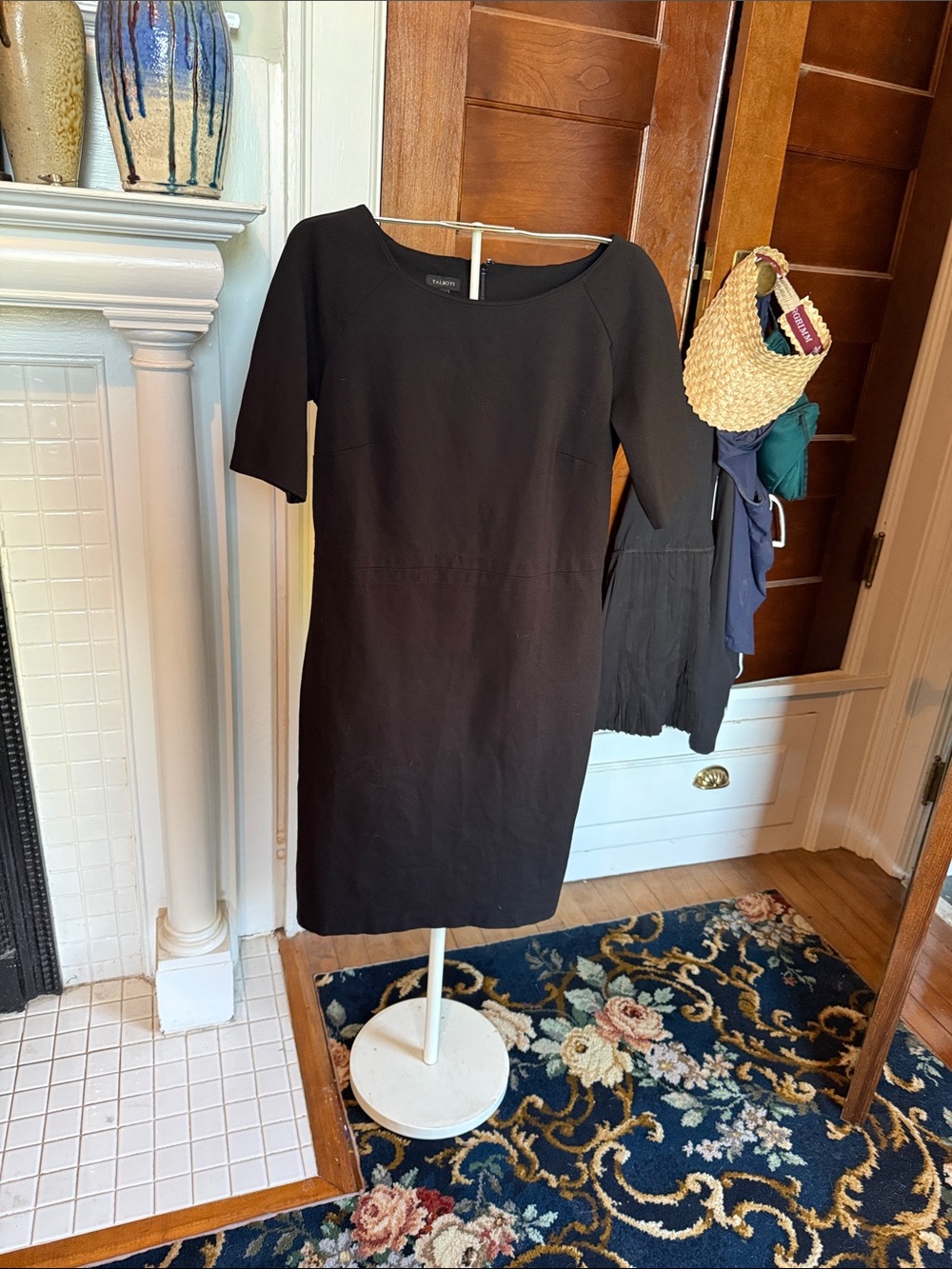 Talbots Black Midi Sheath‎ Dress- worn about 4x